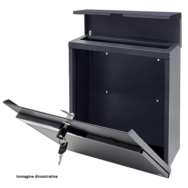 Vendita online Cassetta postale Nettuno ARL colore argento 37×11×37 cm.